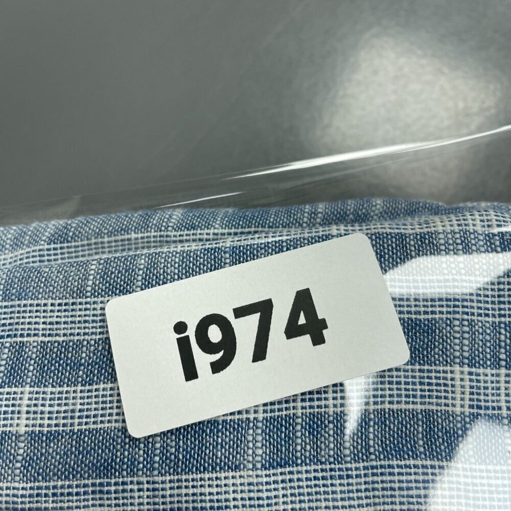 NEW Weatherproof Vintage Men's M Short Sleeve Shirt Blue Linen Cotton Striped - Picture 9 of 9